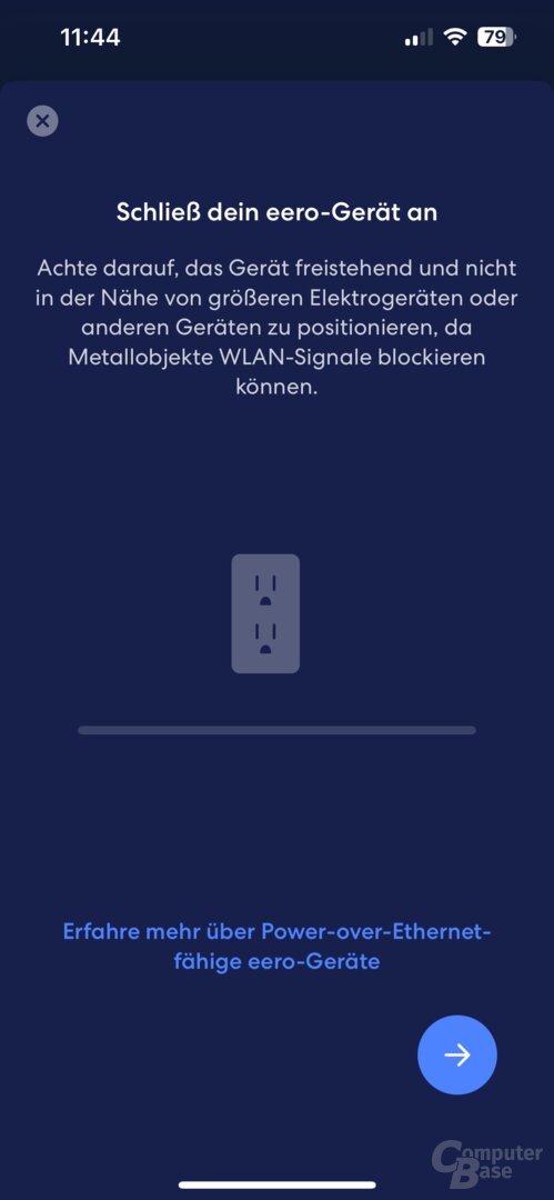 Einrichtung des eero Max 7 in der eero-App