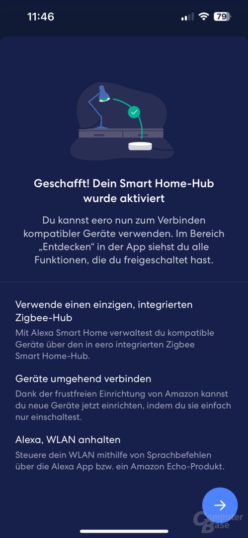 Einrichtung des eero Max 7 in der eero-App