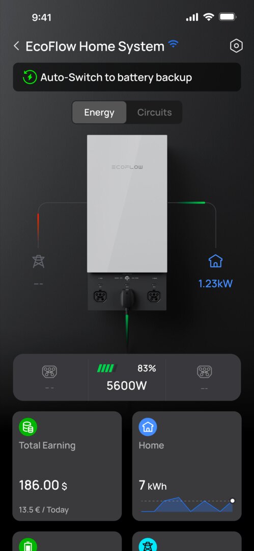 EcoFlow-App: Startseite