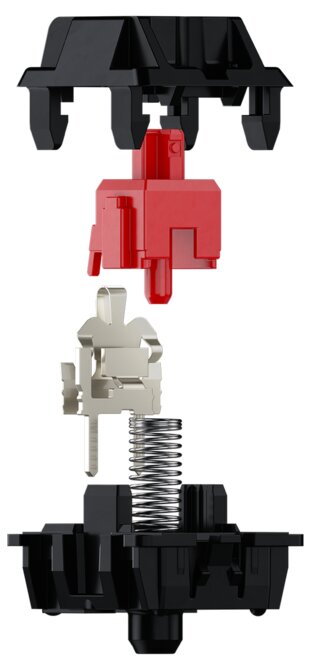 Herkömmliche mechanische Taster wie der Cherry MX erzeugen Signale mit Metallkontakten