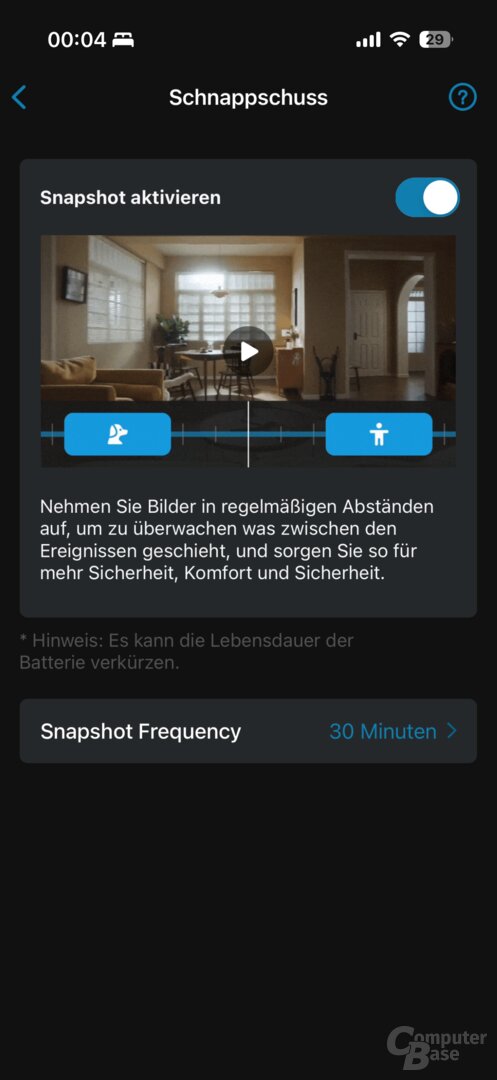 Automatische Schnappschüsse