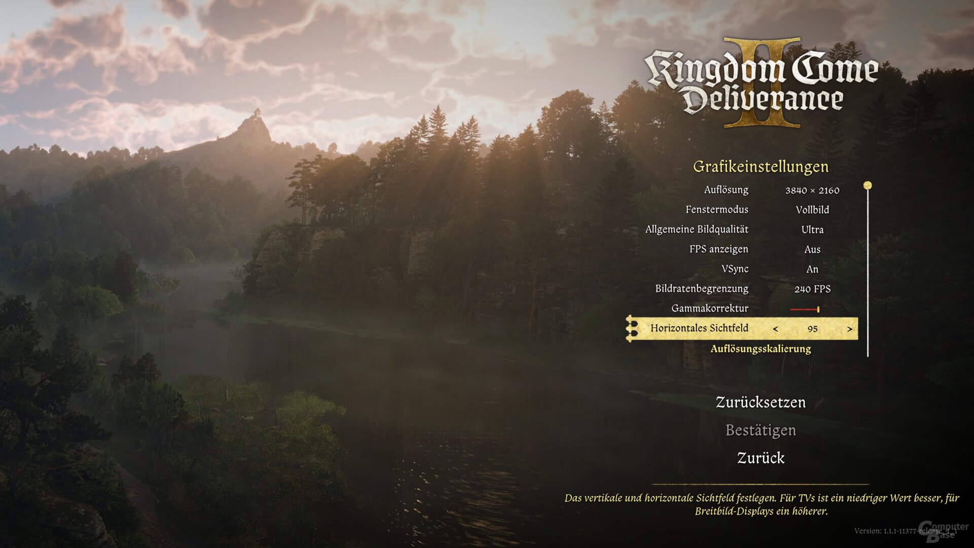 Die Grafikoptionen der PC-Version