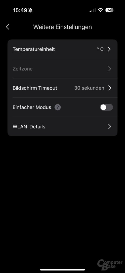 Weitere Einstellungen zur EcoFlow Glacier Classic in der App