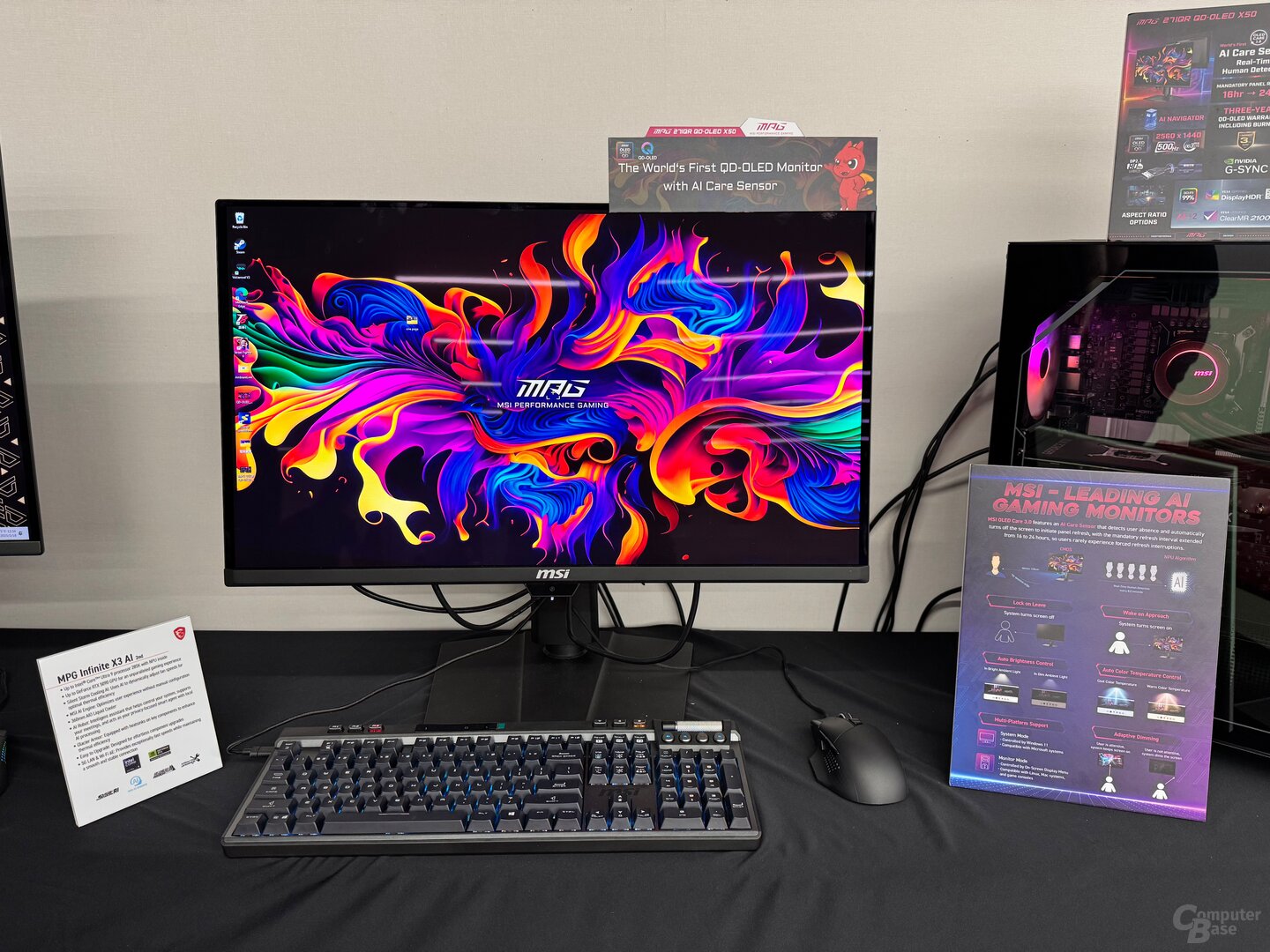 Der neue MSI MPG 271QR QD-OLED X50 kommt mit dem „AI Care Sensor“ und OLED Care 3.0