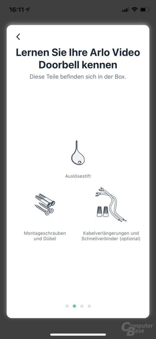 Installation der Arlo Video Doorbell (kabelgebunden) in der Arlo-App
