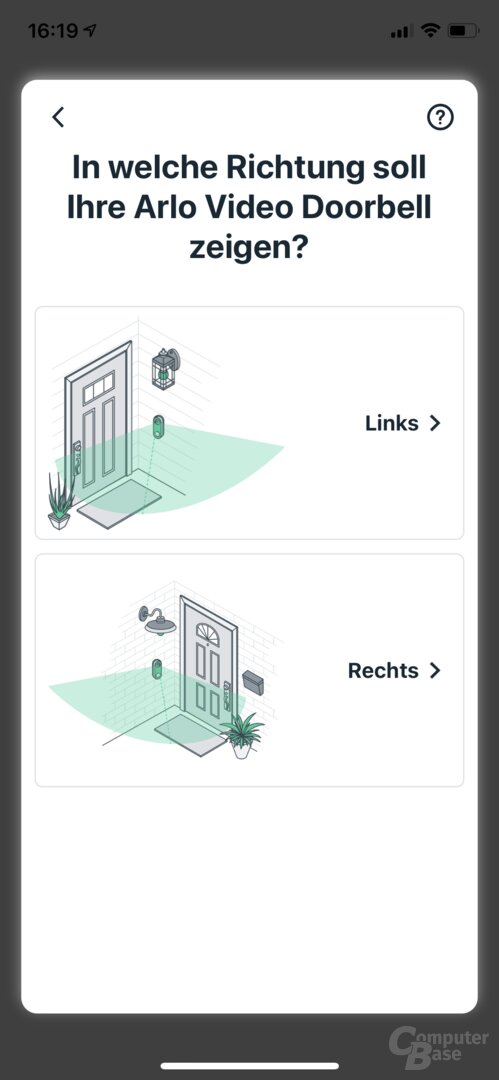 Installation der Arlo Video Doorbell (kabelgebunden) in der Arlo-App