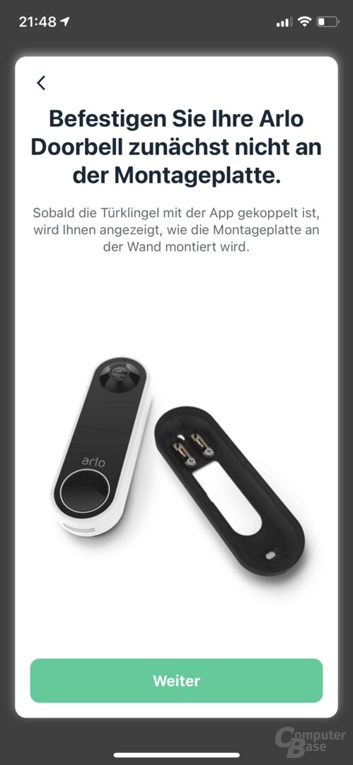 Einrichtung der Arlo Video Doorbell Wire-Free