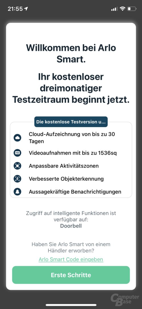 Einrichtung der Arlo Video Doorbell Wire-Free